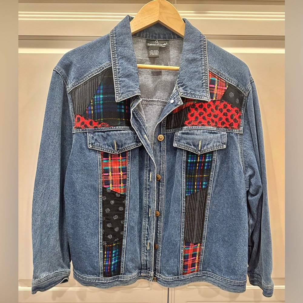 Carole Little Size 16W 100% Cotton Jean Jacket NWOT Delightful!